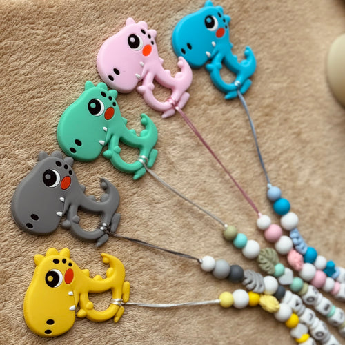 Personalized Baby Pacifier Clip Dinosaur | Baby shower gift | Name holder | Custom name | Newborn gift | Baby girl/boy gift